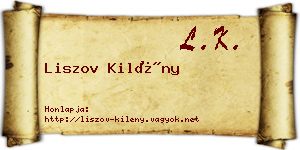Liszov Kilény névjegykártya